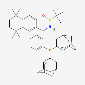 [S(R)]-N-((S)-(2-(Diadamantanphosphino)phenyl)(5,6,7,8-tetrahydro-5,5,8,8-tetramethyl-2-naphthalenyl)methyl]-2-methyl-2-propanesulfinamide structure, CAS 2A-2194320