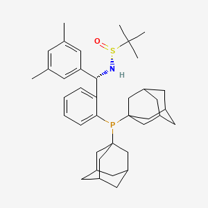 [S(R)]-N-[(S)-(3,5-Dimethylphenyl)[2-(Diadamantanphosphino)phenyl]methyl]-2-methyl-2-propanesulfinamide structure, CAS 2A-2194324