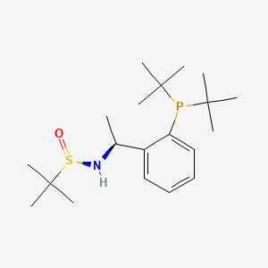 [S(R)]-N-[(S)-1-[2-(Di-tert-butylphosphanyl)phenyl]ethyl]-2-methyl-2-propanesulfinamide structure, CAS 2A-2194332