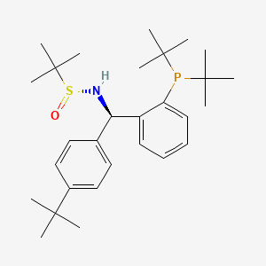 [S(R)]-N-[(R)-(4-tert-Butyl)[2-(di-tert-butylphosphino)phenyl]methyl]-2-methyl-2-propanesulfinamide structure, CAS 2A-2194340