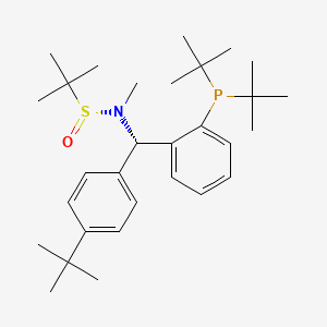[S(R)]-N-[(S)-(4-tert-Butyl)[2-(di-tert-butylphosphino)phenyl]methyl]-N,2-dimethyl-2-propanesulfinamide structure, CAS 2A-2194341
