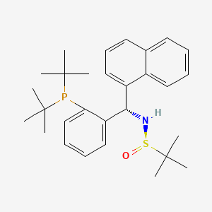 [S(R)]-N-[(S)-2-(Di-tert-butylphosphino)phenyl]-1-naphthalenylmethyl]-2-methyl-2-propanesulfinamide structure, CAS 2A-2194345