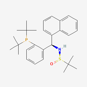 [S(R)]-N-[(R)-2-(Di-tert-butylphosphino)phenyl]-1-naphthalenylmethyl]-2-methyl-2-propanesulfinamide structure, CAS 2A-2194346