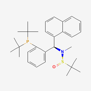 [S(R)]-N-[(R)-2-(Di-tert-butylphosphino)phenyl]-1-naphthalenylmethyl]-N,2-dimethyl-2-propanesulfinamide structure, CAS 2A-2194348