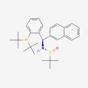 [S(R)]-N-[(R)-2-(Di-tert-butylphosphino)phenyl]-2-naphthalenylmethyl]-2-methyl-2-propanesulfinamide structure, CAS 2A-2194349