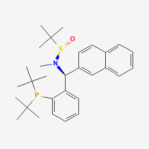[S(R)]-N-[(S)-2-(Di-tert-butylphosphino)phenyl]-2-naphthalenylmethyl]-N,2-dimethyl-2-propanesulfinamide structure, CAS 2A-2194350