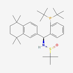 [S(R)]-N-((S)-(2-(Di-tert-butylphosphino)phenyl)(5,6,7,8-tetrahydro-5,5,8,8-tetramethyl-2-naphthalenyl)methyl]-2-methyl-2-propanesulfinamide structure, CAS 2A-2194352
