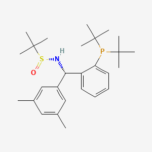 [S(R)]-N-[(S)-3,5-Dimethylphenyl)[2-(di-tert-butylphosphino)phenyl]methyl]-2-methyl-2-propanesulfinamide structure, CAS 2A-2194359