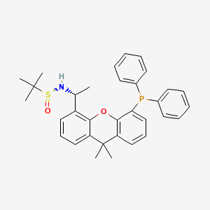 [S(R)]-N-[(R)-1-[5-(Diphenylphosphino)-9,9-dimethyl-9H-xanthen-4-yl]ethyl]-2-methyl-2-propanesulfinamide structure, CAS 2A-2194368