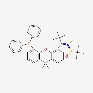 [S(R)]-N-[(R)-(2-(1-tert-Butylmethyl)][5-(diphenylphosphino)-9,9-dimethyl-9H-xanthen-4-yl]methyl]-N,2-dimethyl-2-propanesulfinamide structure, CAS 2A-2194371