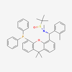 [S(R)]-N-[(R)-(2-methylphenyl)[5-(diphenylphosphino)-9,9-dimethyl-9H-xanthen-4-yl]methyl]-N,2-dimethyl-2-propanesulfinamide structure, CAS 2A-2194376