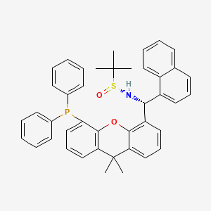 [S(R)]-N-[(R)-(1-Naphthalenyl)[5-(diphenylphosphino)-9,9-dimethyl-9H-xanthen-4-yl]methyl]-2-methyl-2-propanesulfinamide structure, CAS 2A-2194381
