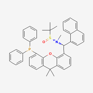 [S(R)]-N-[(R)-(1-Naphthalenyl)[5-(diphenylphosphino)-9,9-dimethyl-9H-xanthen-4-yl]methyl]-N,2-dimethyl-2-propanesulfinamide structure, CAS 2A-2194382