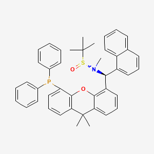 [S(R)]-N-[(S)-(1-Naphthalenyl)[5-(diphenylphosphino)-9,9-dimethyl-9H-xanthen-4-yl]methyl]-N,2-dimethyl-2-propanesulfinamide structure, CAS 2A-2194383