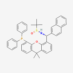[S(R)]-N-[(R)-(2-Naphthalenyl)[5-(diphenylphosphino)-9,9-dimethyl-9H-xanthen-4-yl]methyl]-2-methyl-2-propanesulfinamide structure, CAS 2A-2194384