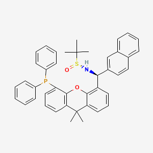 [S(R)]-N-[(S)-(2-Naphthalenyl)[5-(diphenylphosphino)-9,9-dimethyl-9H-xanthen-4-yl]methyl]-2-methyl-2-propanesulfinamide structure, CAS 2A-2194385