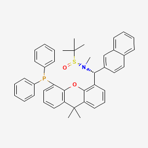 [S(R)]-N-[(R)-(2-Naphthalenyl)[5-(diphenylphosphino)-9,9-dimethyl-9H-xanthen-4-yl]methyl]-N,2-dimethyl-2-propanesulfinamide structure, CAS 2A-2194386