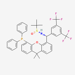 [S(R)]-N-[(R)-[3,5-Bis(trifluoromethyl)phenyl][5-(diphenylphosphino)-9,9-dimethyl-9H-xanthen-4-yl]methyl]-2-methyl-2-propanesulfinamide structure, CAS 2A-2194388