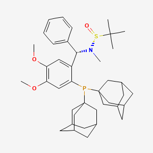 [S(R)]-N-[(S)-[2-(Diadamantanphosphino)phenyl]methyl]-4,5-dimethoxyphenyl)(phenyl)methyl]-N,2-dimethylpropane-2-sulfinamide structure, CAS 2A-2194396