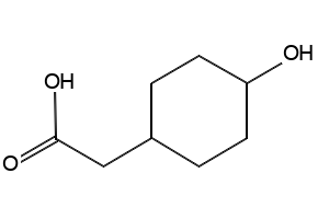 4-hydroxycyclohexylacetic acid structure, CAS 99799-09-4