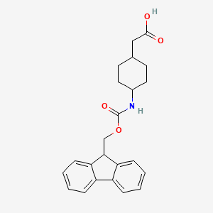 Fmoc-cis-4-aminocyclohexane acetic acid structure, CAS 1217675-84-7