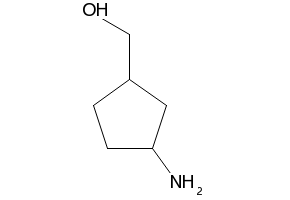 Cyclopentanemethanol, 3-amino- structure, CAS 123288-54-0