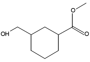 methyl 3-(hydroxymethyl)cyclohexane-1-carboxylate structure, CAS 201424-15-9