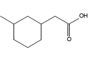 3-methylcyclohexaneacetic acid structure, CAS 67451-76-7