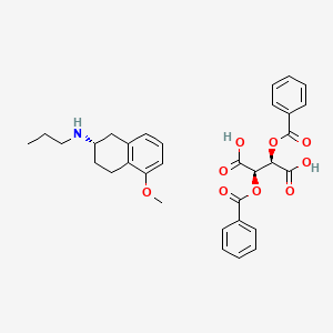 Butanedioic acid, 2,3-bis(benzoyloxy)-, (2R,3R)-, compd. with (2S)-1,2,3,4-tetrahydro-5-methoxy-N-propyl-2-naphthalenamine (1:1) structure, CAS 1308658-15-2