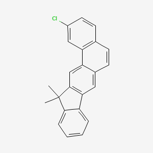 12H-Indeno[1,2-b]phenanthrene, 2-chloro-12,12-dimethyl- structure, CAS 1591629-73-0