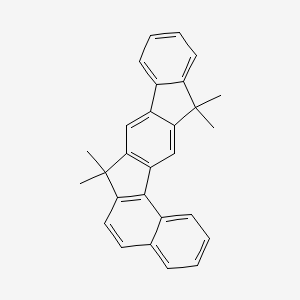 Benz[g]indeno[1,2-b]fluorene, 7,13-dihydro-7,7,13,13-tetramethyl- structure, CAS 1001911-19-8