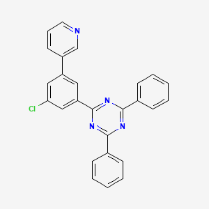 1,3,5-Triazine, 2-[3-chloro-5-(3-pyridinyl)phenyl]-4,6-diphenyl- structure, CAS 1643448-24-1