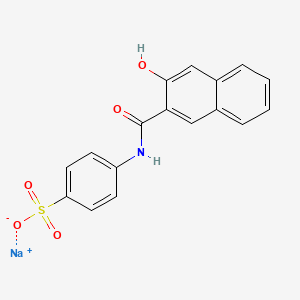 Benzenesulfonic acid, 4-[[(3-hydroxy-2-naphthalenyl)carbonyl]amino]-, monosodium salt structure, CAS 41210-76-8