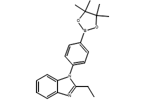 1H-Benzimidazole, 2-ethyl-1-[4-(4,4,5,5-tetramethyl-1,3,2-dioxaborolan-2-yl)phenyl] structure, CAS 2415827-15-3