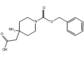 2-(1-BOC-4-(CBZ-AMINO)-PIPERIDIN-4-YL)ACETIC ACID structure, CAS 1447607-41-1
