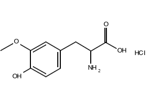 2-Amino-3-(4-hydroxy-3-methoxyphenyl)propanoic acid hydrochloride structure, CAS 91013-37-5