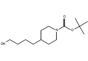 tert-butyl 4-(4-hydroxybutyl)piperidine-1-carboxylate structure, CAS 142355-83-7