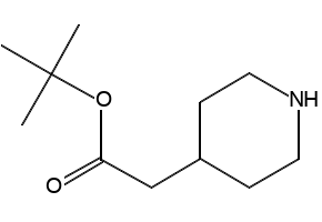 PIPERIDIN-4-YL-ACETIC ACID TERT-BUTYL ESTER structure, CAS 180182-07-4