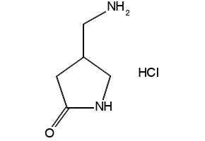 4-(AMinoMethyl)pyrrolidin-2-one hydrochloride structure, CAS 1400764-39-7