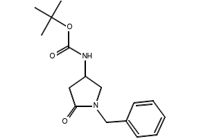 tert-Butyl (1-benzyl-5-oxopyrrolidin-3-yl)carbamate structure, CAS 478832-03-0
