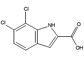 6,7-DICHLORO-1H-INDOLE-2-CARBOXYLIC ACID structure, CAS 383132-13-6