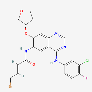 (S,E)-4-Bromo-N-(4-((3-chloro-4-fluorophenyl)amino)-7-((tetrahydrofuran-3-yl)oxy)quinazolin-6-yl)but-2-enamide structure, CAS 2A-2194573