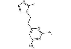 2,4-DIAMINO-6-[2-(2-METHYL-1-IMIDAZOLYL)ETHYL]-1,3,5-TRIAZINE structure, CAS 38668-46-1