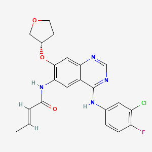 (S,E)-N-(4-((3-Chloro-4-fluorophenyl)amino)-7-((tetrahydrofuran-3-yl)oxy)quinazolin-6-yl)but-2-enamide structure, CAS 2A-2194582