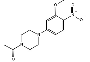 1-(4-(3-Methoxy-4-nitrophenyl)piperazin-1-yl)ethanone structure, CAS 1116229-11-8