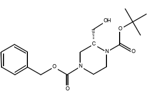 (R)-4-BOC-1-CBZ-2-HYDROXYMETHYLPIPERAZINE structure, CAS 930782-89-1