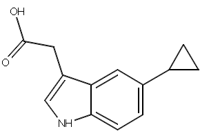 2-(5-Cyclopropyl-1H-indol-3-yl)acetic acid structure, CAS 1144102-34-0