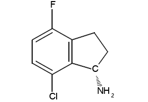 7-fluoro-1,1,3-trimethyl-2,3-dihydro-1-inden-4-amine structure, CAS 1383809-95-7