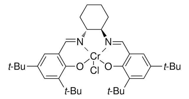 (1R,2R)-(-)-[1,2-CYCLOHEXANEDIAMINO-N N'-BIS(3,5-DI-T-BUTYLSALICYLIDENE)]CHROMIUM (III) CHLORIDE structure, CAS 164931-83-3