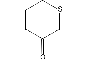 Tetrahydro-2H-thiopyran-3-one structure, CAS 19090-03-0